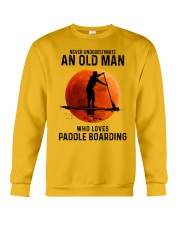 paddleboarding old man Crewneck Sweatshirt tile