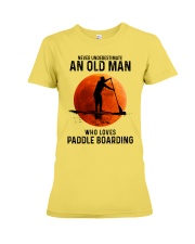 paddleboarding old man Premium Fit Ladies Tee tile