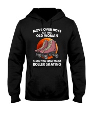move over boys roller skating Hooded Sweatshirt tile