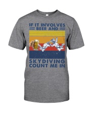 beer-involeves-skydiving Classic T-Shirt front