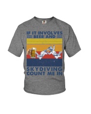 beer-involeves-skydiving Youth T-Shirt tile