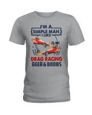 I LIKE BEER AND BOOBS DRAG RACING Ladies T-Shirt tile