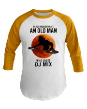 Dj mix never old man Baseball Tee tile