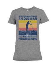 paddleboarding never olm vintage Premium Fit Ladies Tee tile