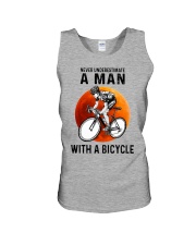 cycling never a man Unisex Tank tile