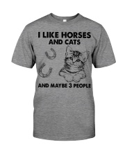 I Like Horses And Cats Premium Fit Mens Tee tile