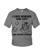 I Like Horses And Cats Youth T-Shirt tile