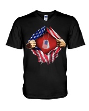 veteran dog tags V-Neck T-Shirt tile