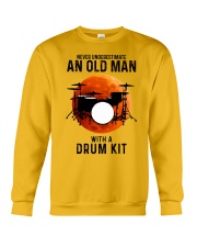 drum kit old man Crewneck Sweatshirt tile