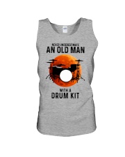 drum kit old man Unisex Tank tile