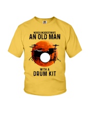 drum kit old man Youth T-Shirt tile