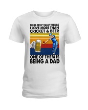 love more than cricket Ladies T-Shirt tile