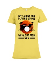 my talent playing drums Premium Fit Ladies Tee tile