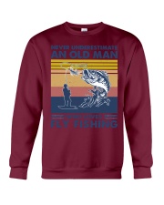 never-vintage-fly-fishing-oldman Crewneck Sweatshirt tile