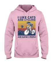 Cycling Like Cats Hooded Sweatshirt front