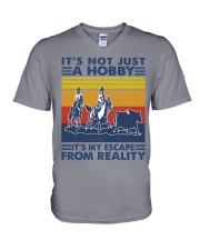 Team-penning-just-hobby V-Neck T-Shirt tile