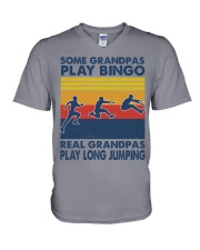 Long Jumping Some Grandpas V-Neck T-Shirt tile