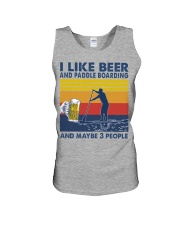 paddle boarding like beer Unisex Tank tile