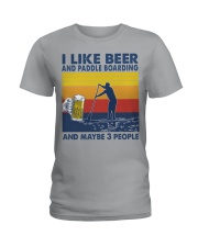 paddle boarding like beer Ladies T-Shirt tile