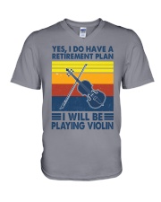 Violin Retirement Plan V-Neck T-Shirt tile
