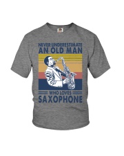 saxophone never olm vintage Youth T-Shirt tile