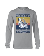 saxophone never olm vintage Long Sleeve Tee tile