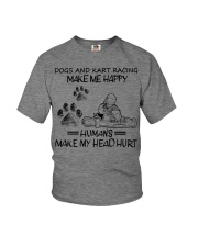 dog and kart racing Youth T-Shirt tile