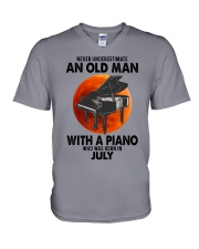 piano olm 07 V-Neck T-Shirt tile