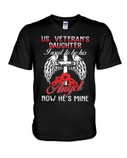 veteran-daughter V-Neck T-Shirt tile