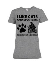 like cats sportbike Premium Fit Ladies Tee tile