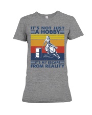 Barrel-racing-just-hobby Premium Fit Ladies Tee tile