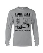 I LIKE BEER DRAG RACING Long Sleeve Tee tile