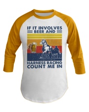 beer-involeves harness-racing Baseball Tee tile