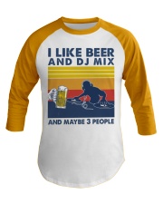 dj mix like beer Baseball Tee tile