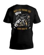 When Life Throws You A Curve Lean Into It V-Neck T-Shirt thumbnail