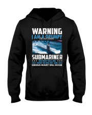 Warning I Am A Grumpy Submariner Hooded Sweatshirt tile