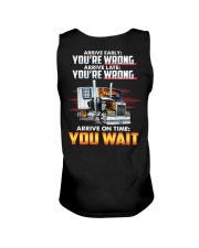 ARRIVE ON TIME YOU WAIT Unisex Tank thumbnail