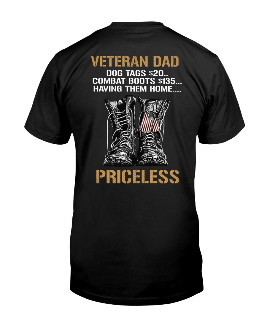 Veteran Dad Have Dog Tags Combat Boots Tshirt Classic T-Shirt