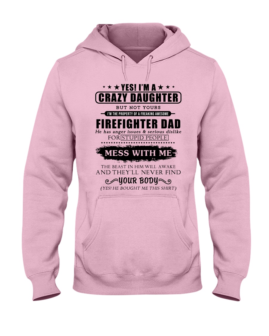 Daughter Of Awesome Firefighter-182U1D31107 Hooded Sweatshirt