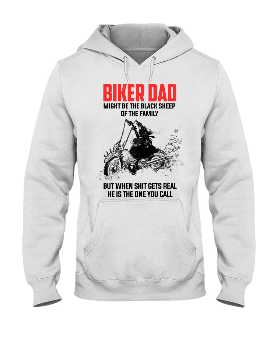 BIKER DAD - MIGHT BE THE BLACK SHEEP OF THE FAMILY Hooded Sweatshirt