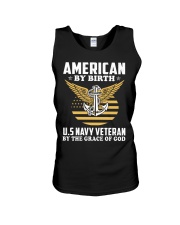 US Navy Veteran By The Grace Of God Unisex Tank thumbnail