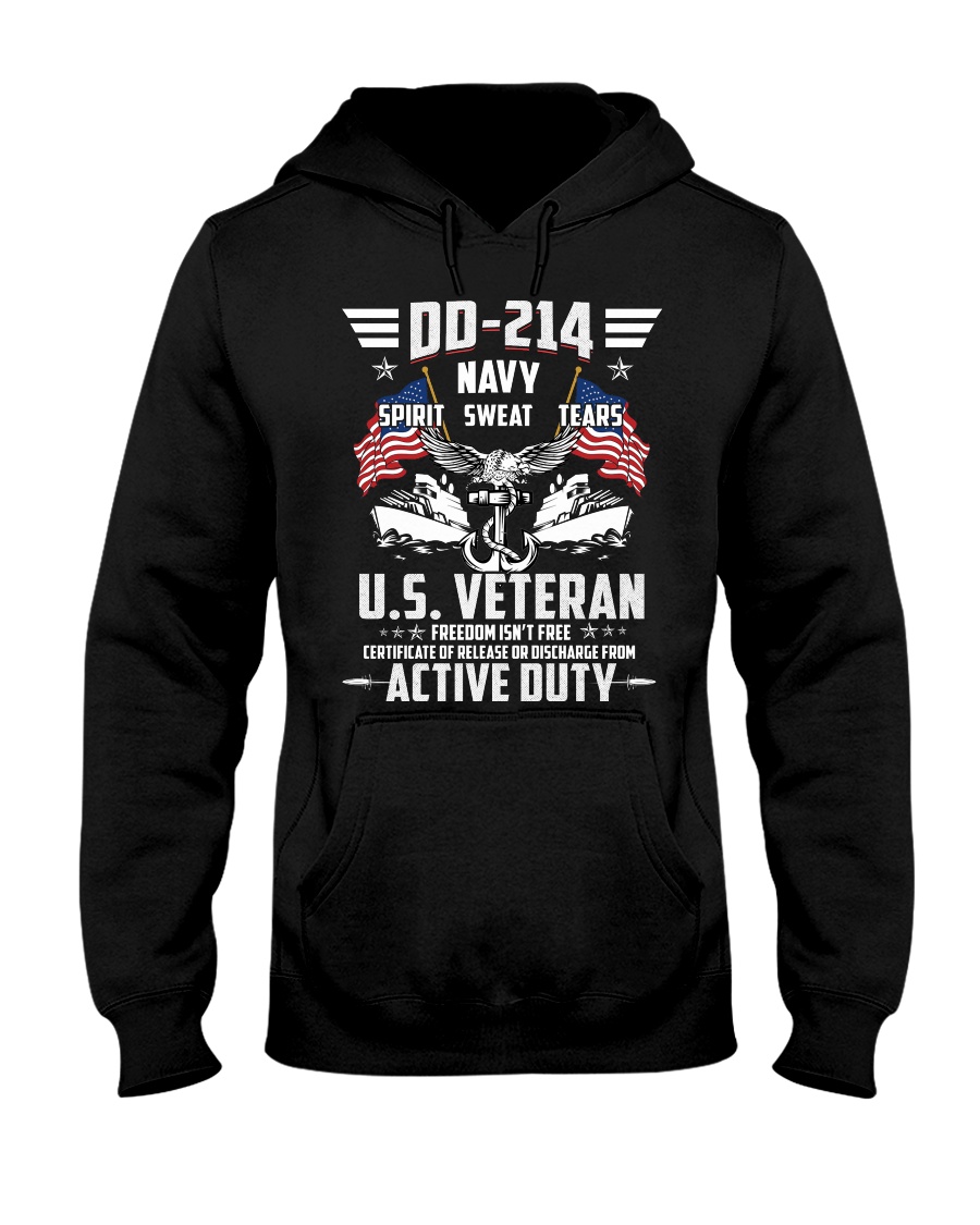 DD-214 Navy US Veteran T-shirt Classic Hoodie Hooded Sweatshirt