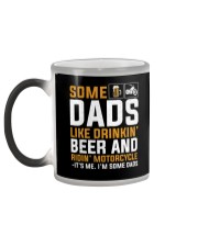 DADS LIKE DRINKIN BEER AND RINDIN MOTORCYCLE Color Changing Mug color-changing-left