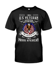 I AM A US VETERAN AND PROUD AMERICAN Classic T-Shirt front