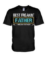 Best Freakin Father I Mean Father V-Neck T-Shirt thumbnail