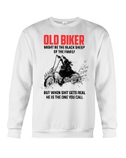 OLD BIKER - MIGHT BE THE BLACK SHEEP OF THE FAMILY Crewneck Sweatshirt tile