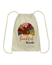 Thankful Mom Life Drawstring Bag tile