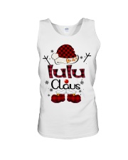 Lulu Claus-Red Plaid Unisex Tank tile