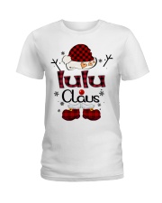 Lulu Claus-Red Plaid Ladies T-Shirt tile