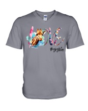 Love Giraffe Gigi V-Neck T-Shirt tile